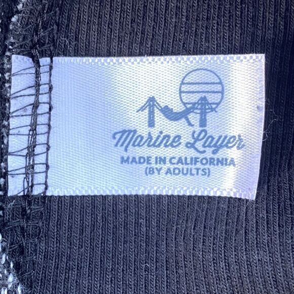 Marine Layer Heathered Gray Knit Dress w/Black Striping. Size Large. EUC! - Picture 4 of 5